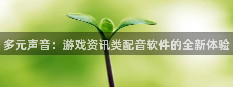 极悦娱乐app下载：多元声音：游戏资讯类配音软件的全新体验